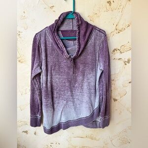 💜 Calvin Klein Distressed Purple Cowl Neck Sweatshirt 💜Offers Welcomed